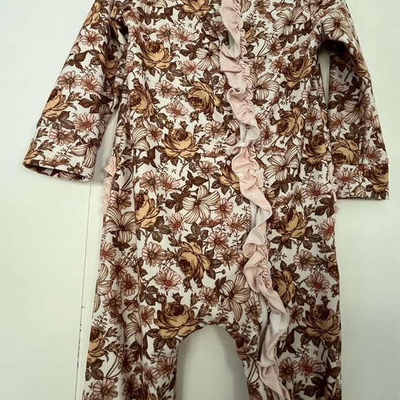 Sweet Honey Girls 5Y Floral Zipper Pajamas Lounge‎ Romper Ruffle - Picture 14 of 14